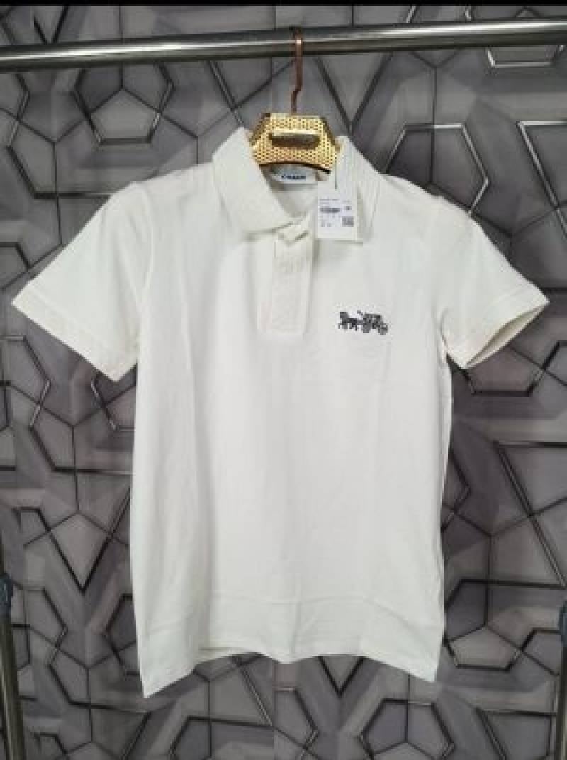 Coach_White_Premium_Imported_Polo_T-Shirt_(1842)