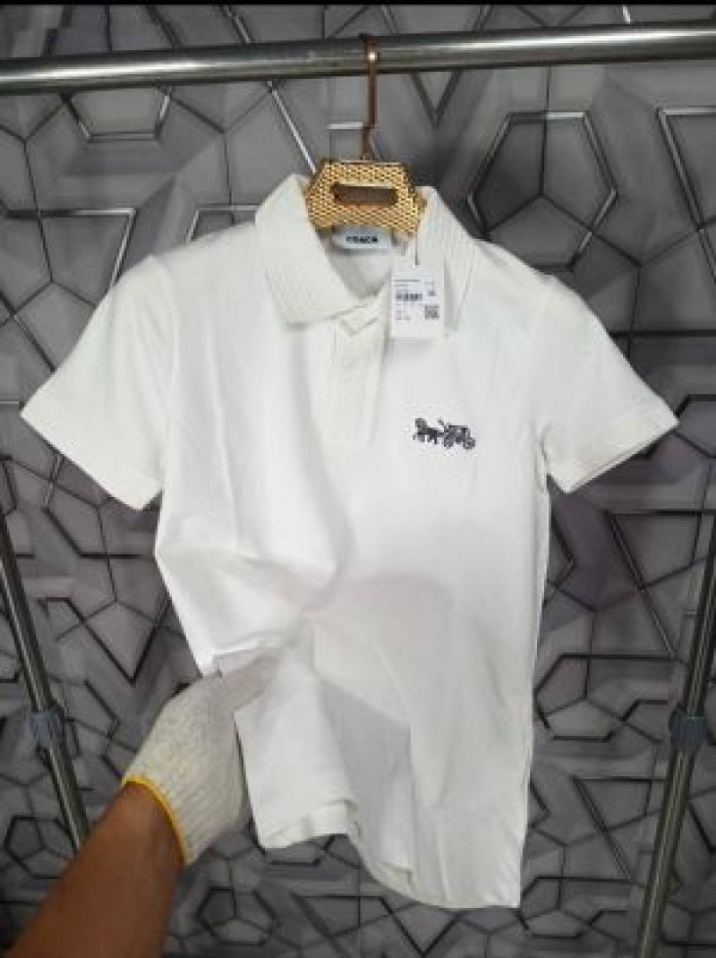 Coach_White_Premium_Imported_Polo_T-Shirt_(1842)