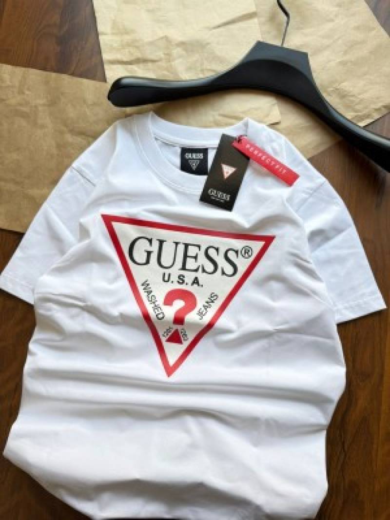 Guess White Printed Premium T-Shirt (1341)