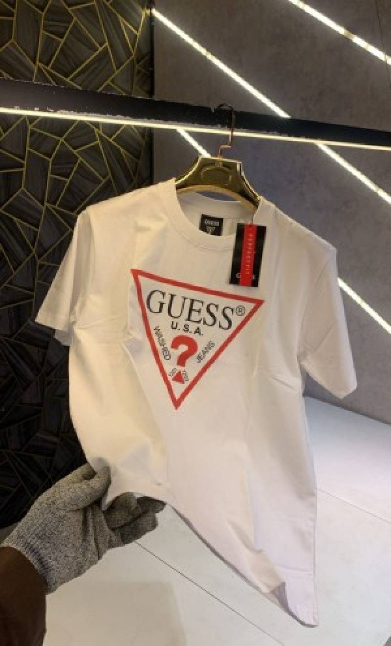 Guess White Printed Premium T-Shirt (1341)