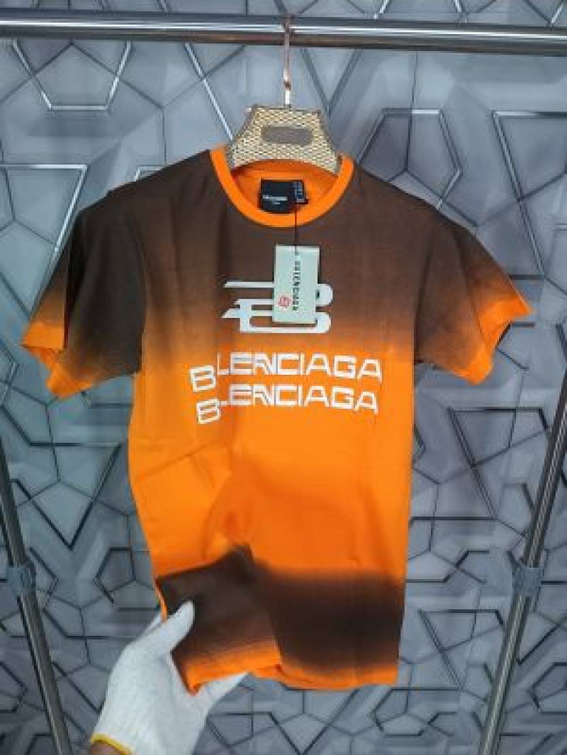 Balenciaga_Orange_Logo_Print_Premium_T-Shirt_(1650)
