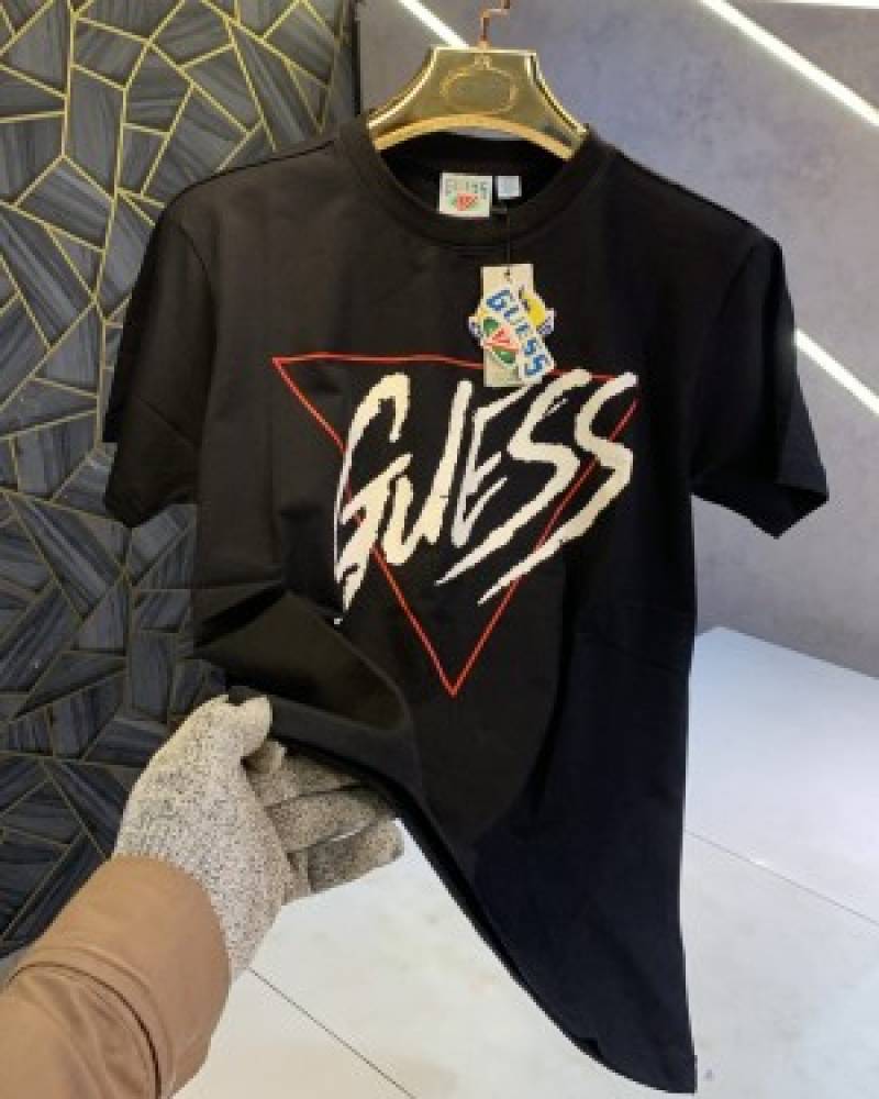 Guess Black Logo Print Premium Classic T-Shirt (1343)