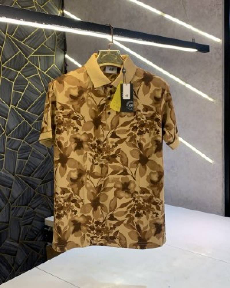 H&M_Brown_Printed_Imported_Polo_T-shirt_(1363)