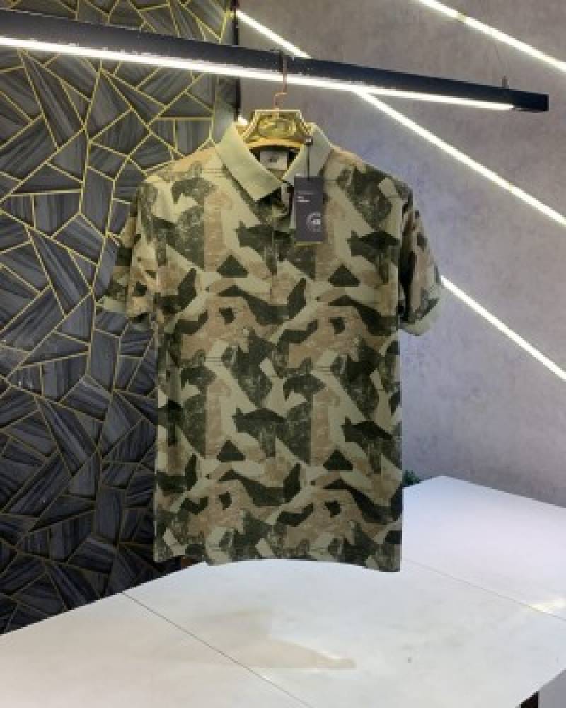 H&M_Green_Printed_Imported_Polo_T-shirt_(1360)