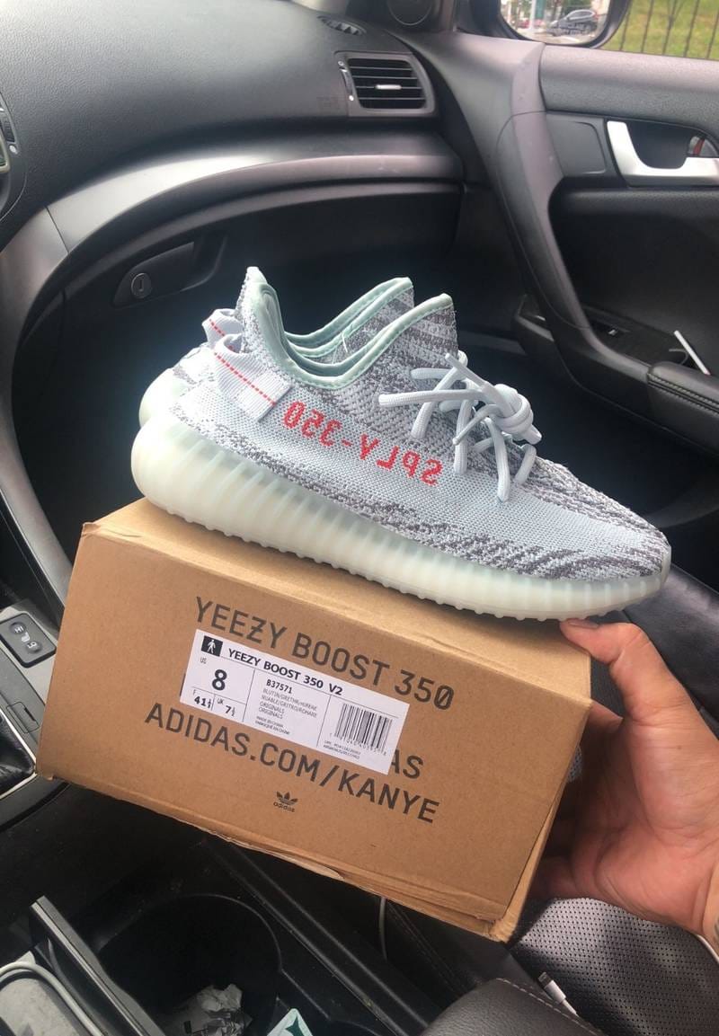 ADiDas Yeezy Boost 350 V2 Blue Tint Semi UA with Full Kit Accessories