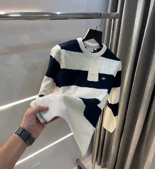 Gant Black Logo Work Imported Knitted Pull Over