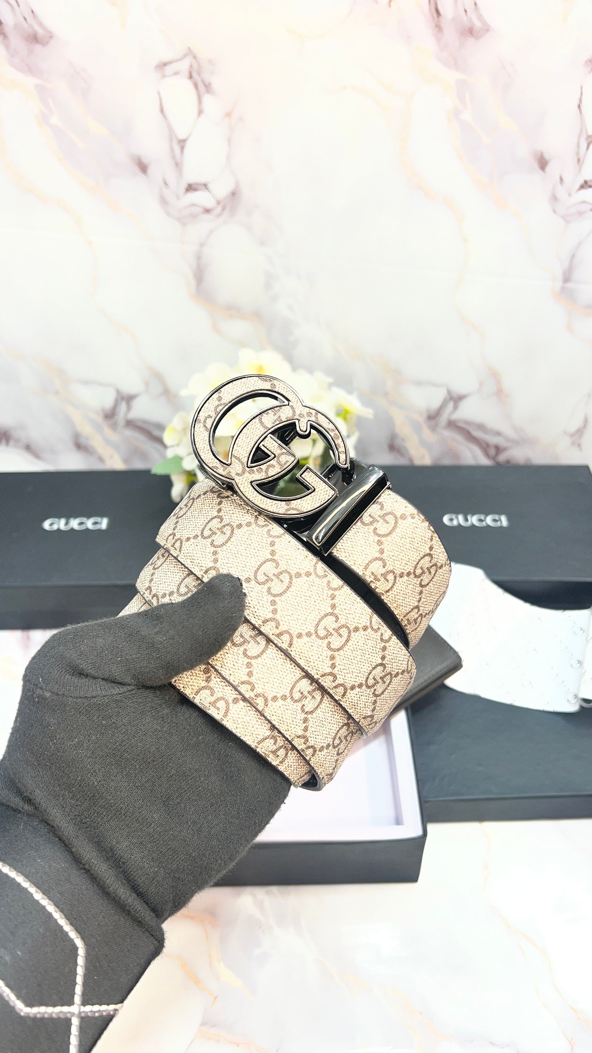 GUCC_I PREMIUM QUALITY IMPORTED AUTOLOCK BELT N WALLET COMBO GG
