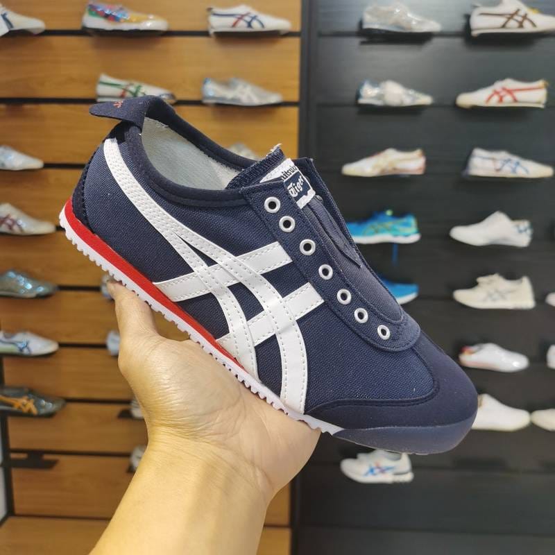 Onitsuka Tiger Sneakers Me..xico 66 Slip On Navy/OFF White For Men (D-1778)