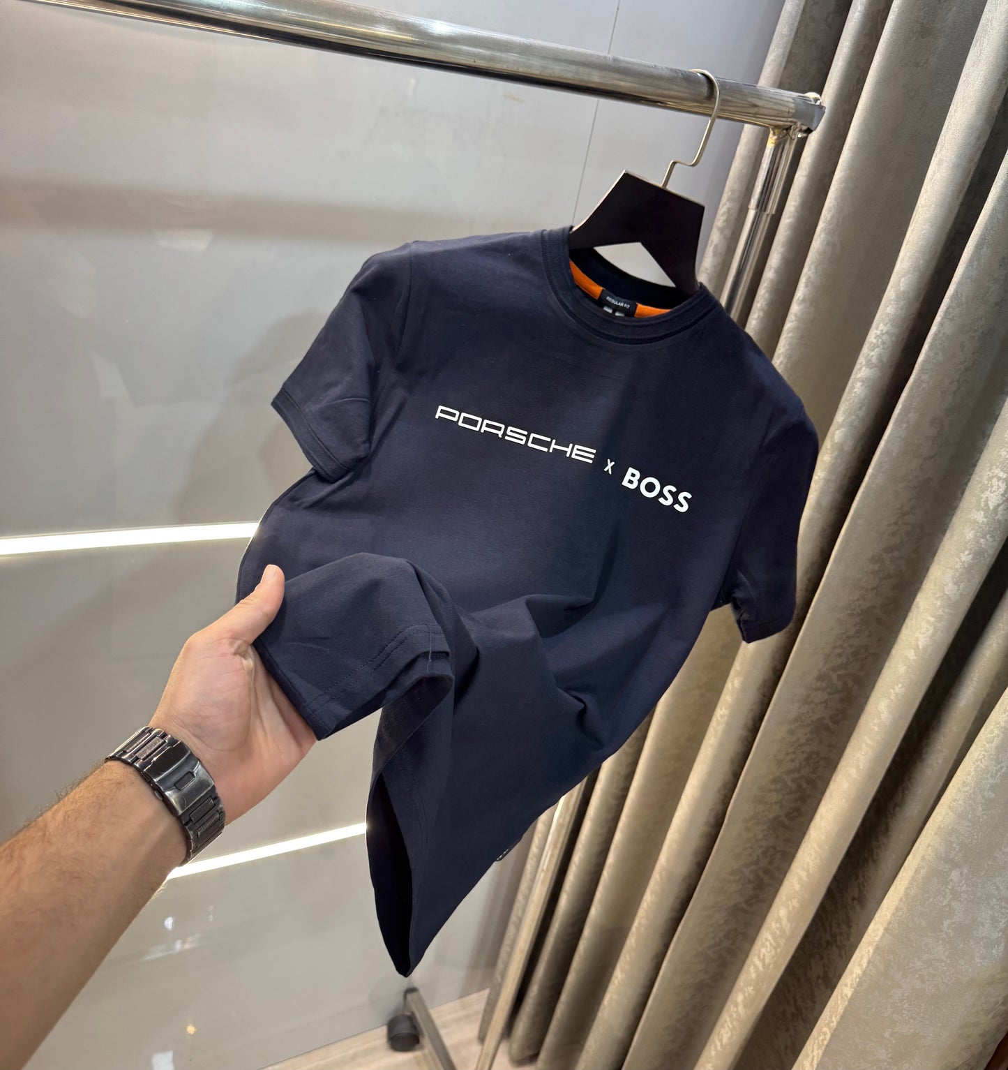 Hug o  Bo...ss Navy Blue P0rSCh3.... Edition Premium T-Shirt