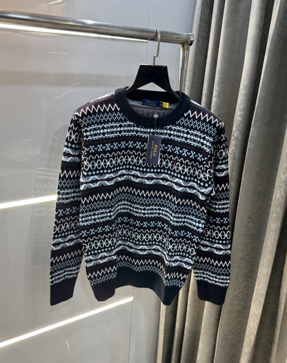 Ralph  Lauren Navy Blue Imported Knitted Pull Over