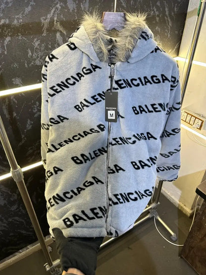 BALENCIAGA PREMIUM FURR JACKET STORE ARTICLE GREY