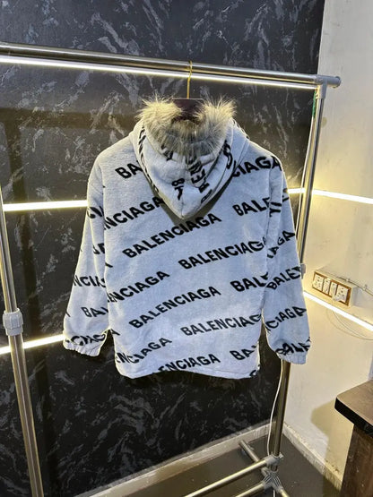 BALENCIAGA PREMIUM FURR JACKET STORE ARTICLE GREY