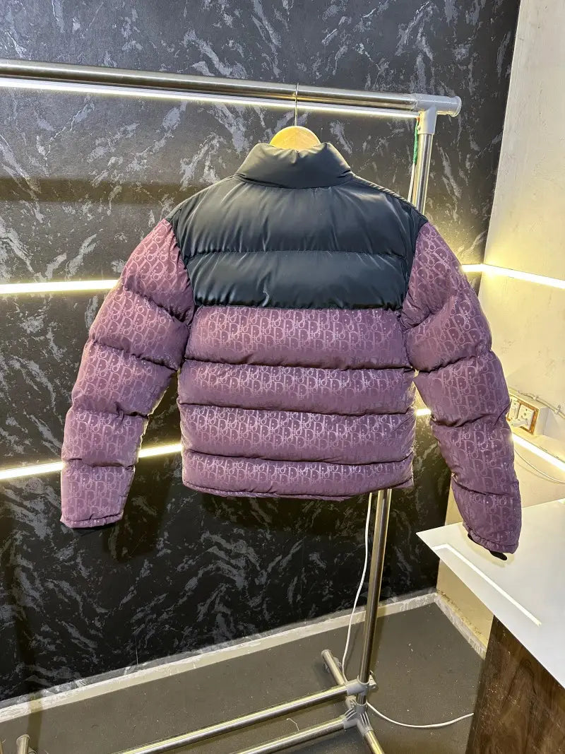 Christian Dio_r premium puffer jacket Maroon