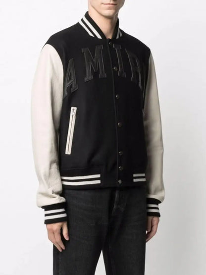 AMIR_I PREMIUM VARSITY JACKET BLACK