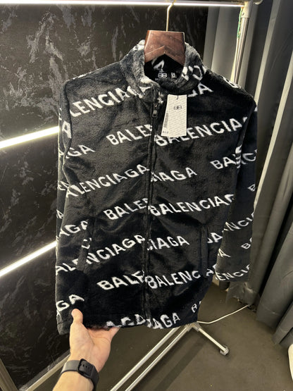 Balenciag a Imported Celebrity choice Fur Jacket Black