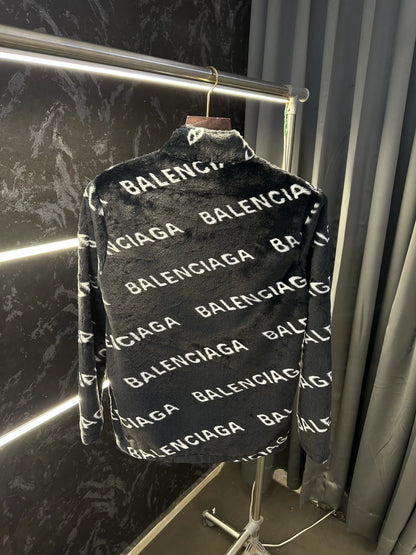 Balenciag a Imported Celebrity choice Fur Jacket Black