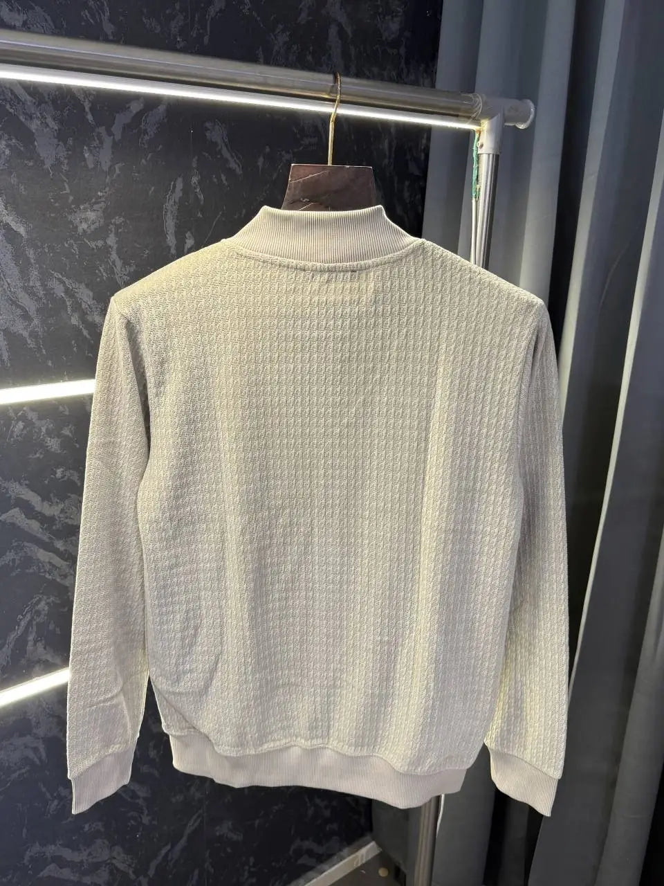 Balmai n Paris Knitted Zipper Jacket (Cream)