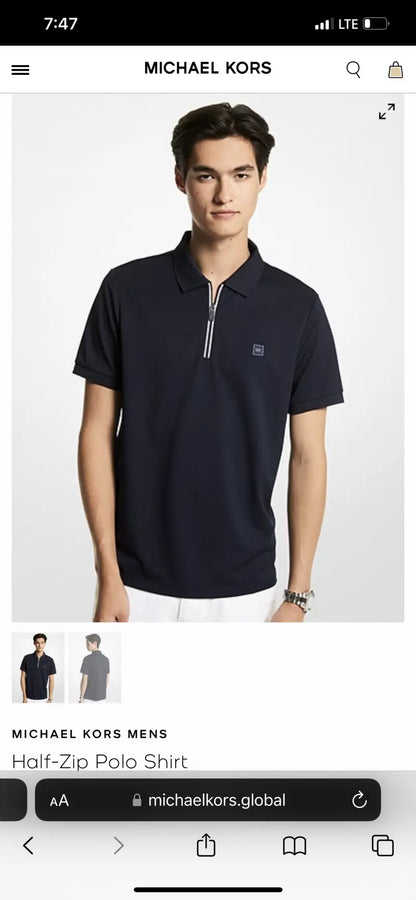 Michael Kors Logo print Polo T shirt
