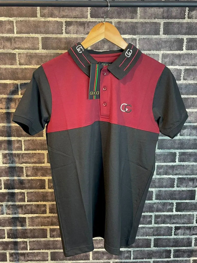 Gucci premium polo t shirt maroon