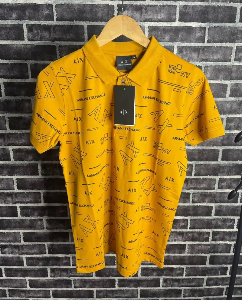 Armani exchange premium polo tshirt yellow