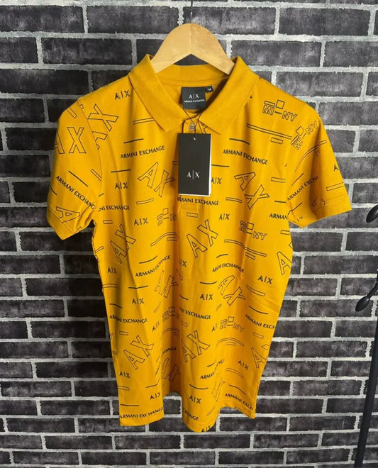 Armani exchange premium polo tshirt yellow