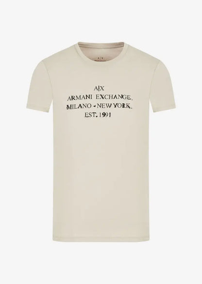 Emporio Armani Round Neck Premium Tshirt Cream - (121)