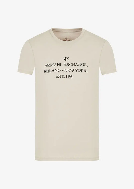 Emporio Armani Round Neck Premium Tshirt Cream - (121)