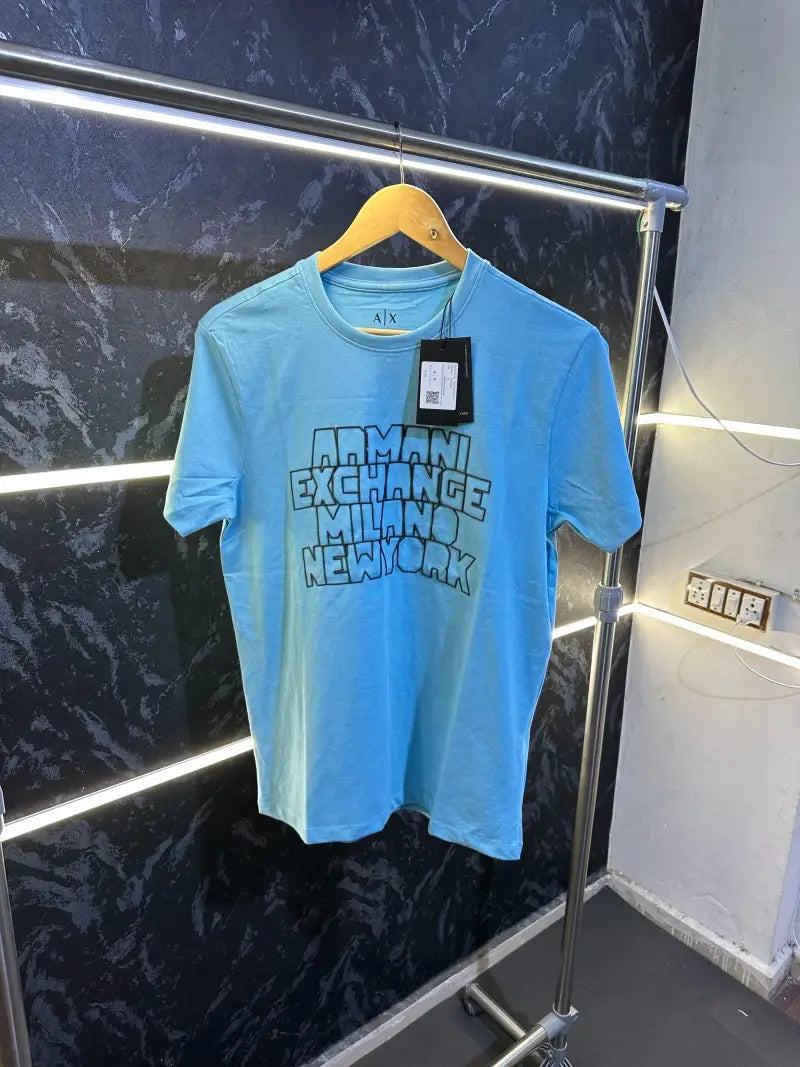 Emporio Armani Round Neck Premium Tshirt Blue - (121)