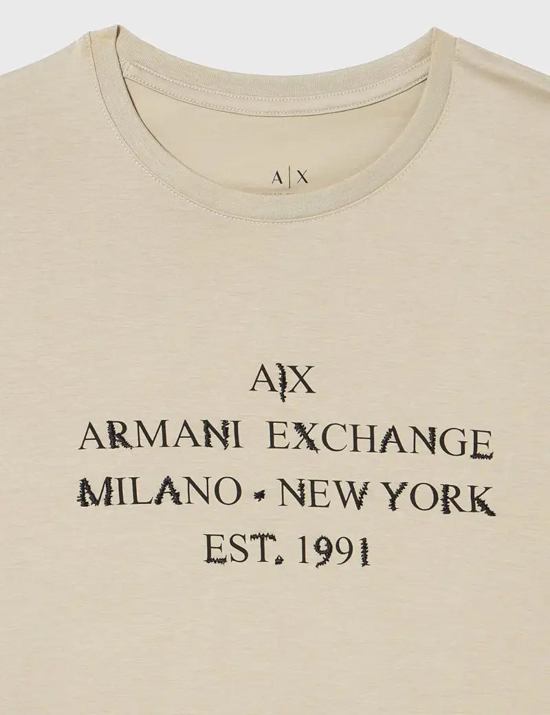 Emporio Armani Round Neck Premium Tshirt Cream - (121)