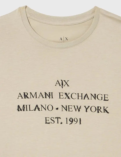 Emporio Armani Round Neck Premium Tshirt Cream - (121)