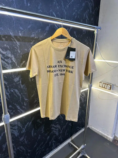 Emporio Armani Round Neck Premium Tshirt Cream - (121)