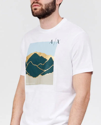 Emporio Armani Round Neck Premium Tshirt White - (121)