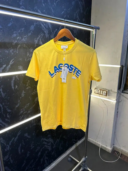 Lacostte Premium Round Neck Tshirt Yellow Store article