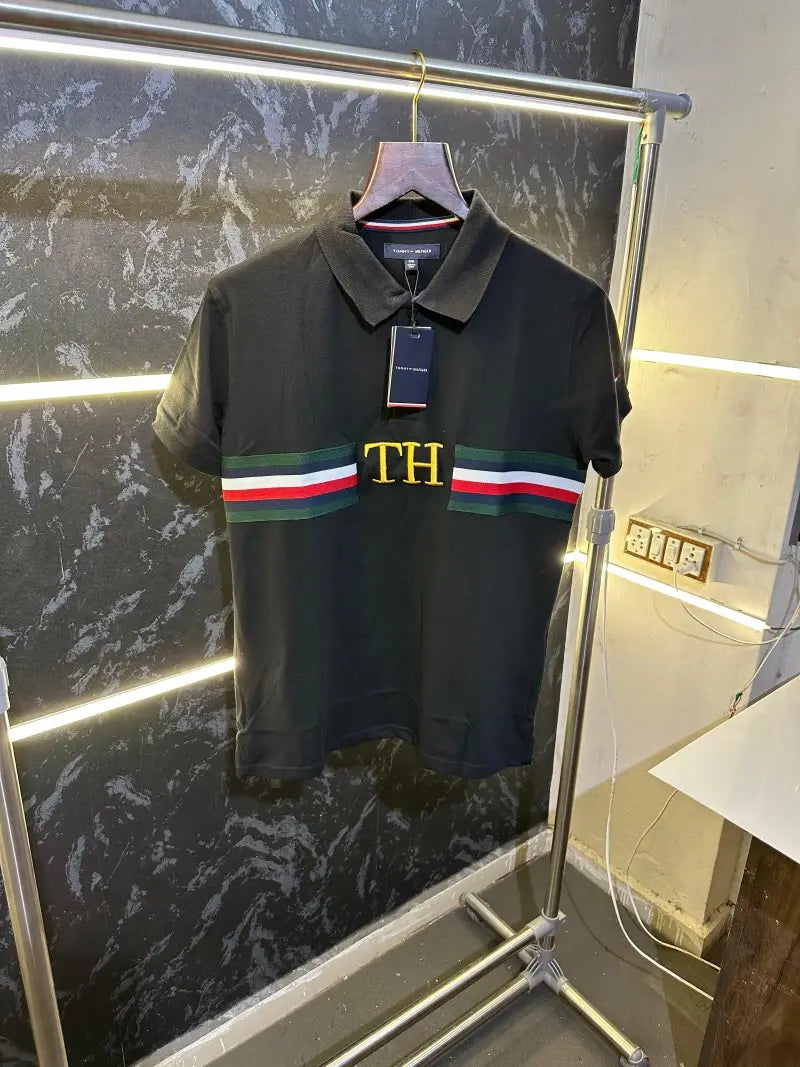 Tommy_Hilfiger Premium Polo Tshirt Black