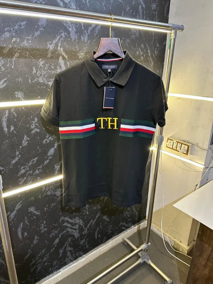 Tommy_Hilfiger Premium Polo Tshirt Black
