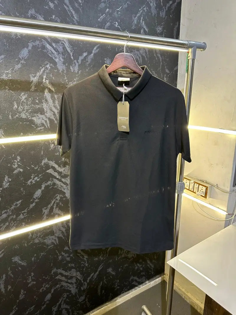 Essential Fog Fear Of God Premium Polo Tshirt Black