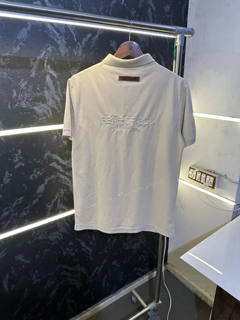 Essential Fog Fear Of God Premium Polo Tshirt Cream