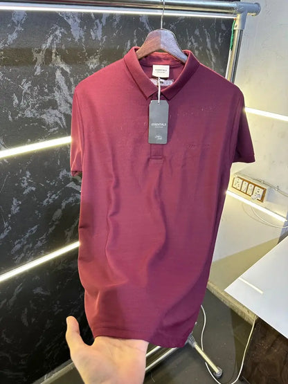 Essential Fog Fear Of God Premium Polo Tshirt Maroon