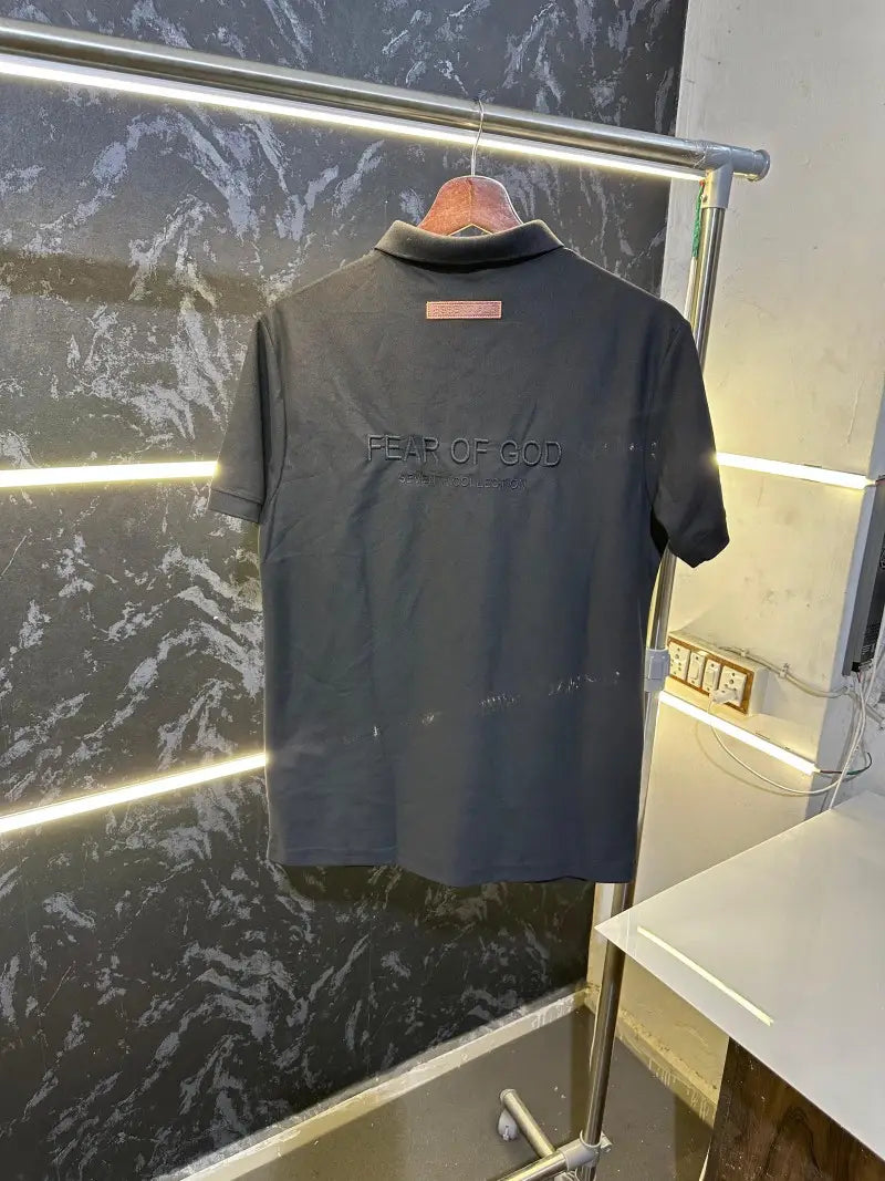 Essential Fog Fear Of God Premium Polo Tshirt Black