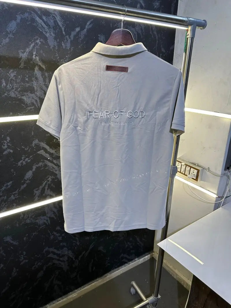Essential Fog Fear Of God Premium Polo Tshirt Grey