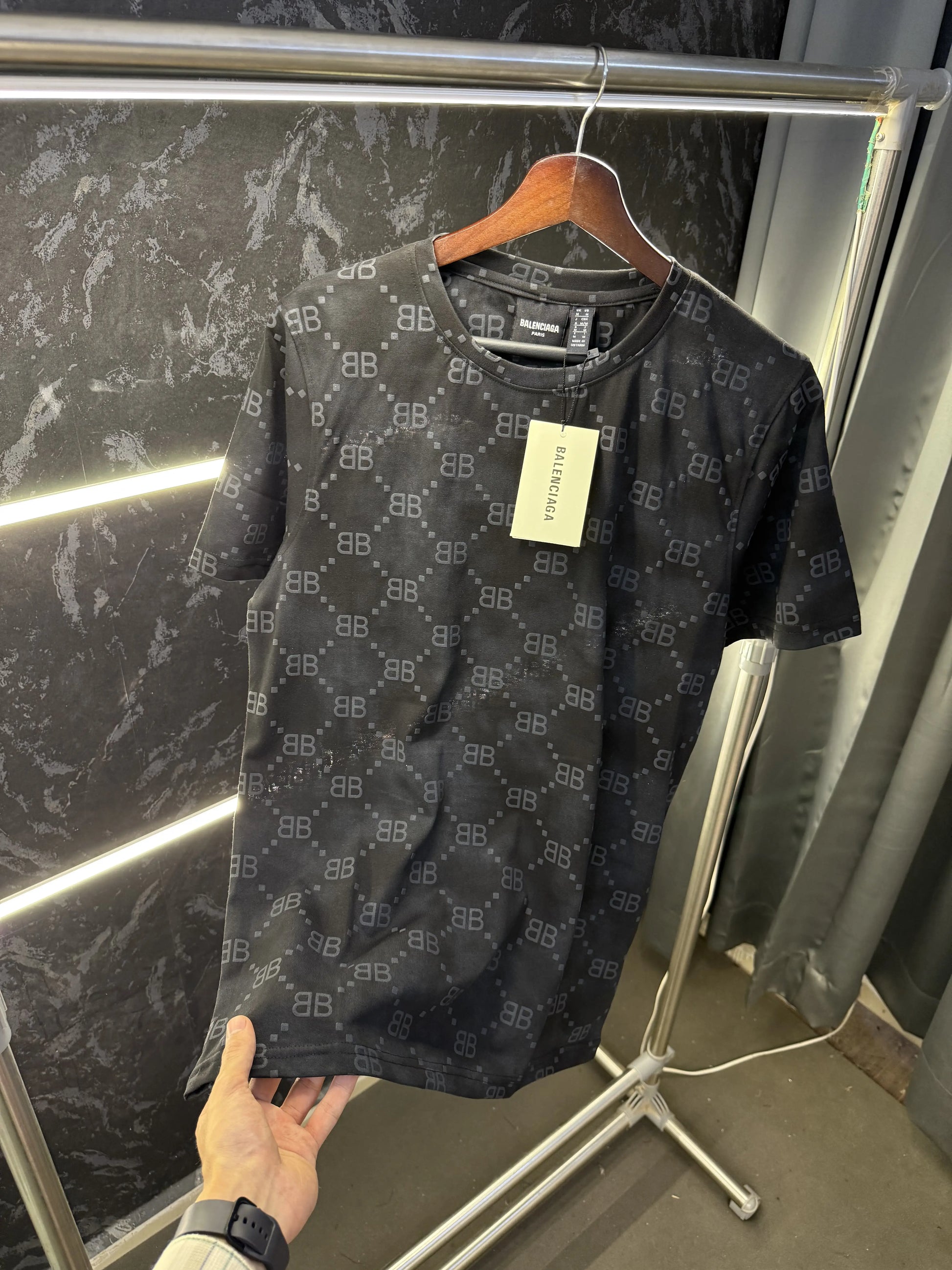 Balenciaga Paris Embossed Monogram Tshirt
