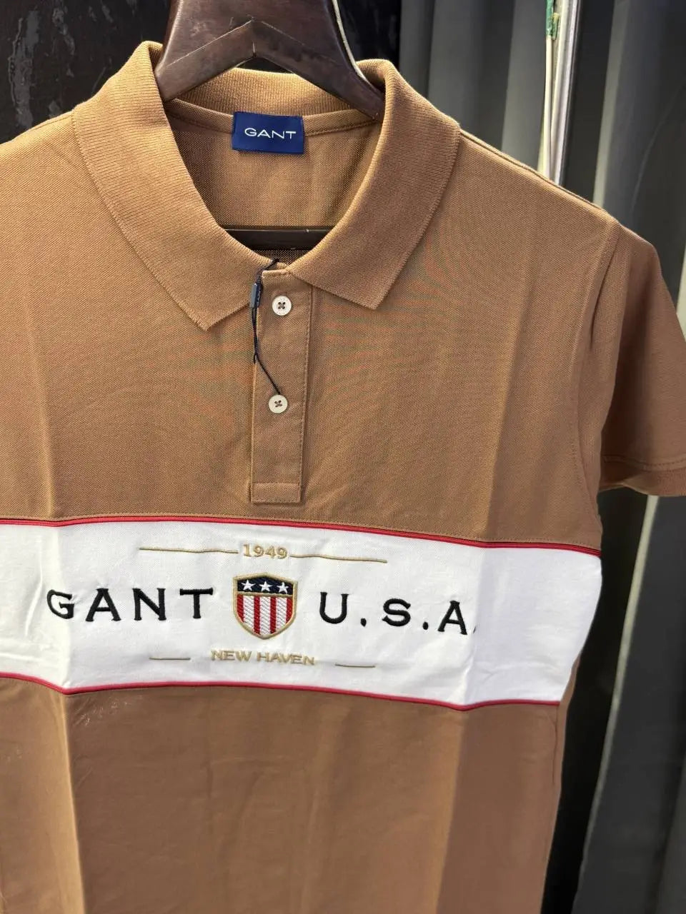 Gant USA Premium Polo Tshirt ( Brown )