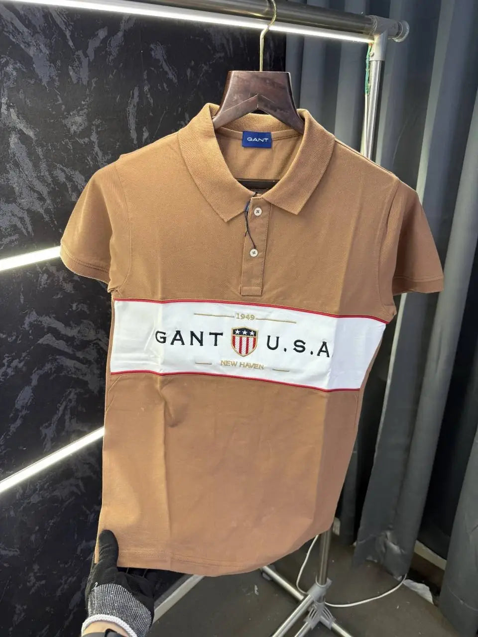 Gant USA Premium Polo Tshirt ( Brown )