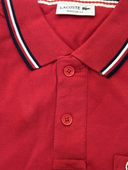 Lacost e Premium Polo Tshirt with Pocket (Red)