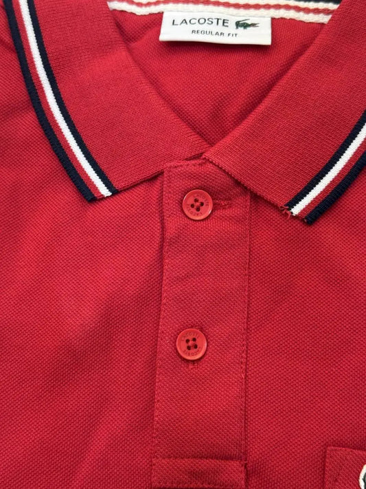 Lacost e Premium Polo Tshirt with Pocket (Red)