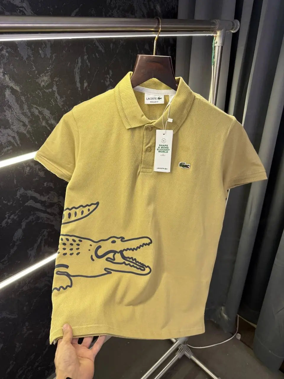 Lacost e Premium Polo Tshirt ( With Box Packing )