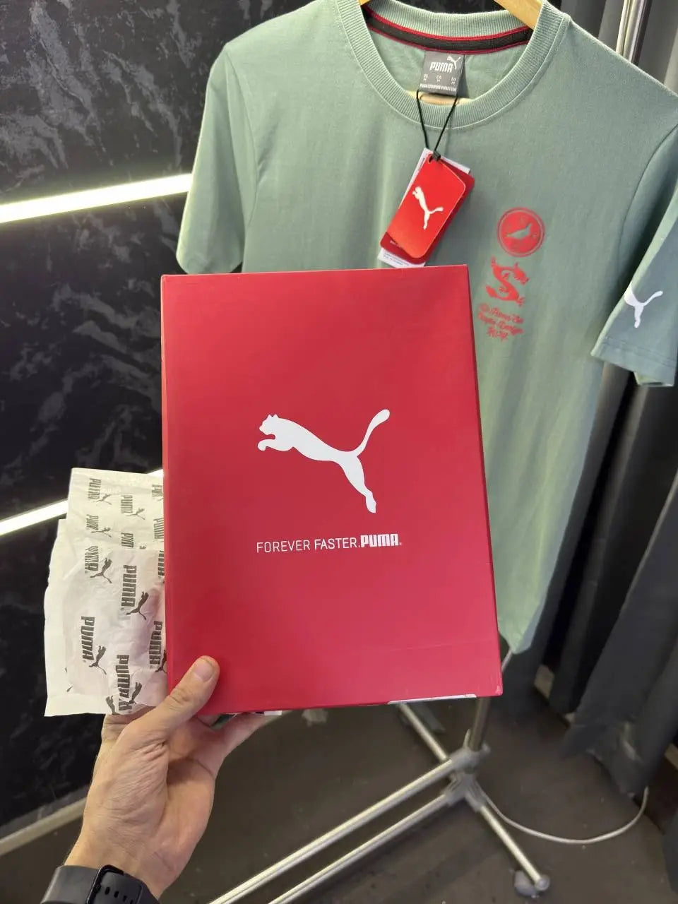 Pum a Staple Design Round Neck Tshirt With box packing