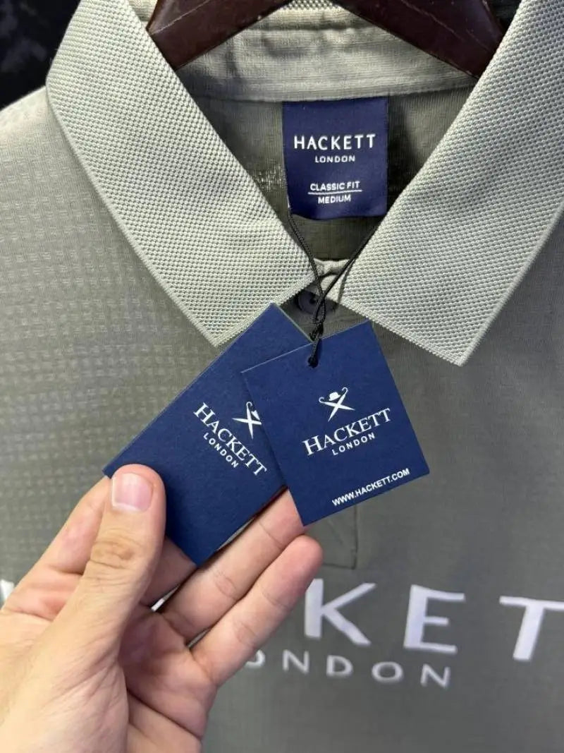 Hacket London Knitted Polo Tshirt (Pista Green)