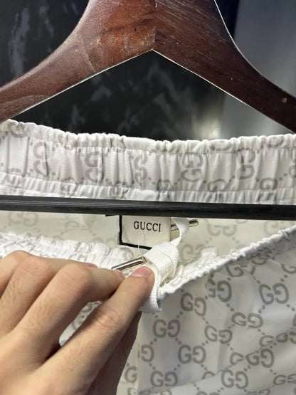 Gucc i GG Monogram Imported Premium Trackpant White ( No Return No Exchange On This Product )