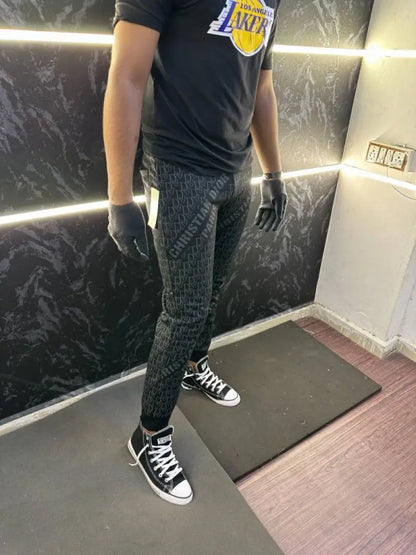 Christian Dio_r Monogram Premium Trackpant Black ( No Return No Exchange On This Product